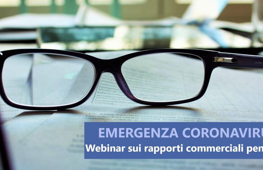 Webinar emergenza coronavirus e rapporti commerciali